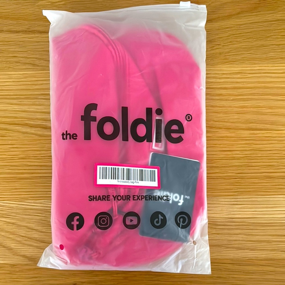 Foldie Pink Crossbody Bag! Never Used!